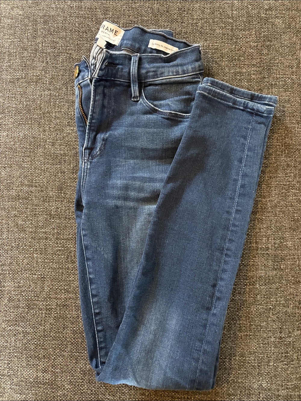 Frame Denim Women's Skinny Jeans in Denim Blue